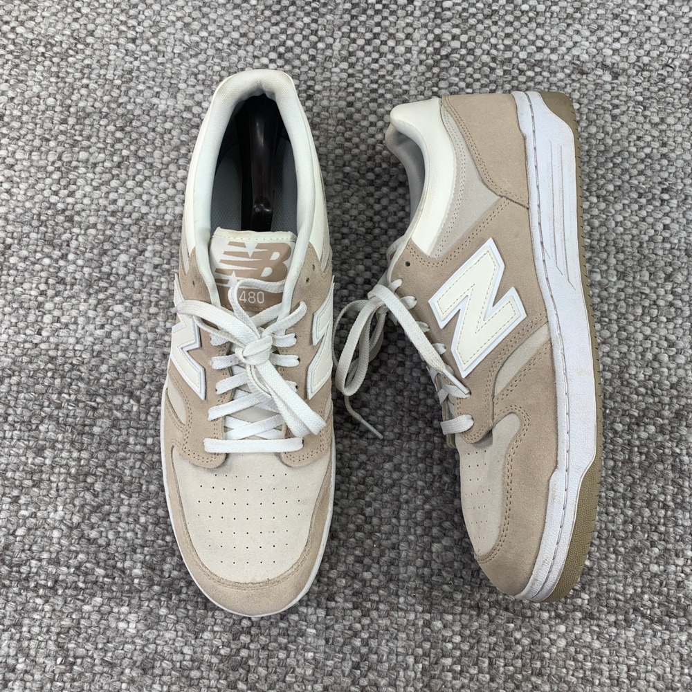 New Balance 480 Sneakers Mens 14 Tan Beige Suede Leather BB480LEA